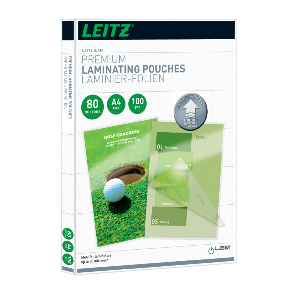 Laminierhülle UDT, A4, 80 µm, glänzend, 100 Stück LEITZ 7478-00-00 LEITZ 7478-00-00 100ST  2x80my