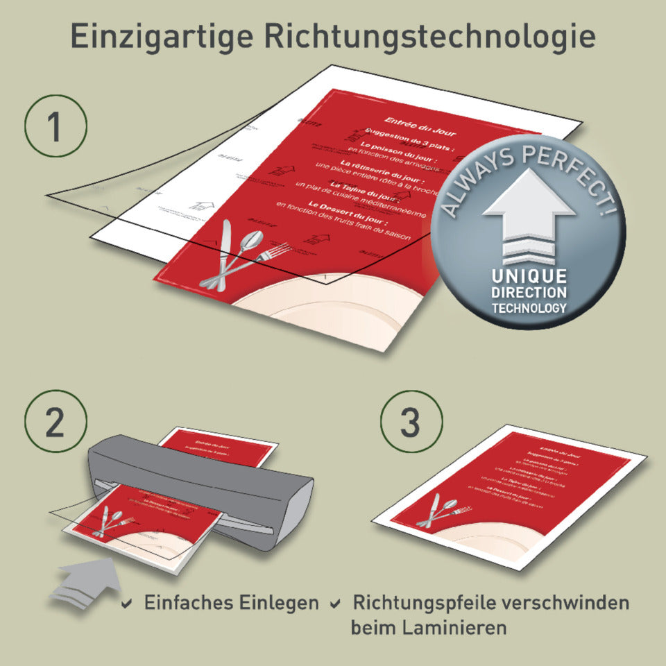 Laminierhülle UDT, A3, 2 x 175 µm, glänzend, 100 Stück LEITZ 7490-00-00 LEITZ 7490-00-00 100ST  2x175my