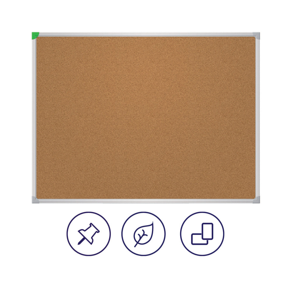 Kork-Notiztafel U-Act!Line®, Aluminiumrahmen, 600 x 450 mm, kork FRANKEN KT944560 FRANKEN KT944560 U-Act!Line