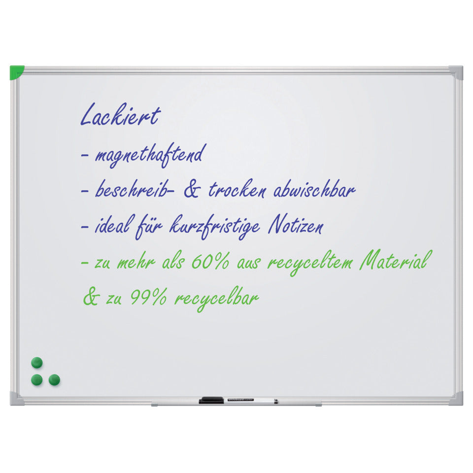 Whiteboard U-Act!Line® Stahl, Aluminiumrahmen, 900 x 600 mm, weiß FRANKEN SC916090 FRANKEN SC916090 U-Act!Line Magnet