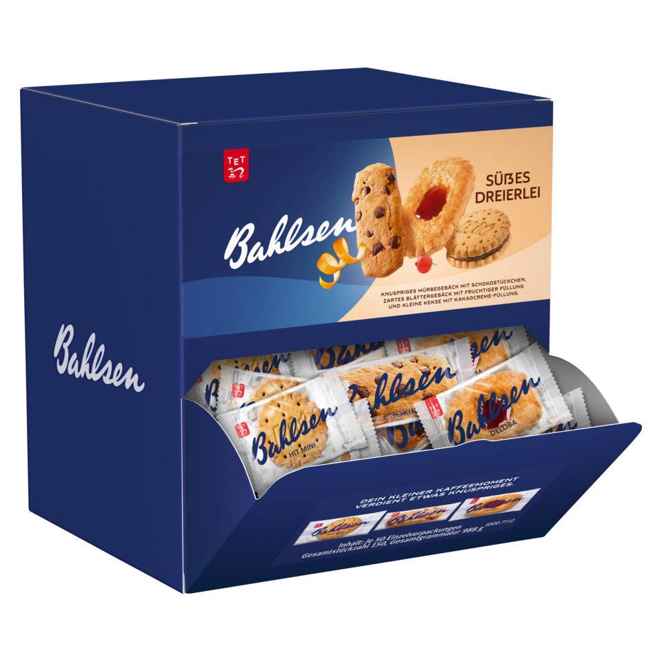 Kekse Dreierlei, 150 Stück BAHLSEN 41560 BAHLSEN 41560/41562 150ST