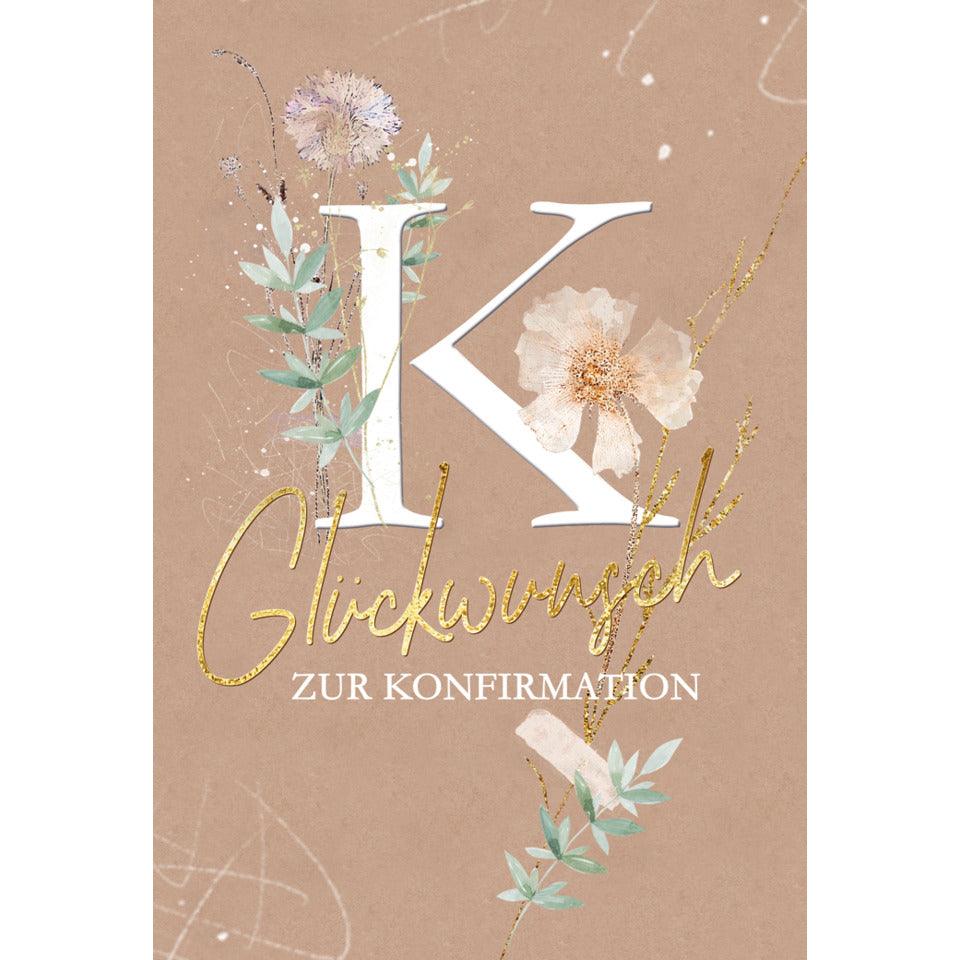 Konfirmationskarte, 11,5 x 17 cm  11-1039 11-1039 Bild geprägt