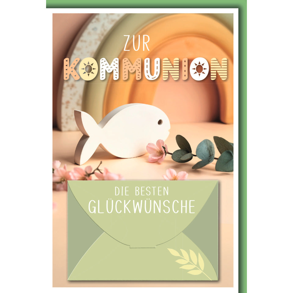 Kommunionskarte mit Geldfach, 11,5 x 17 cm  12363 12363 Bild