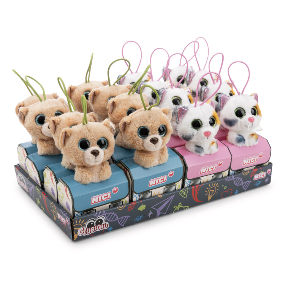 Schlüsselanhänger in Schulranzen-Geschenkbox, 9 cm, 16 Stück, sortiert GLUBSCHIS 62853 GLUBSCHIS 62853 9cm 2Motive 16ST
