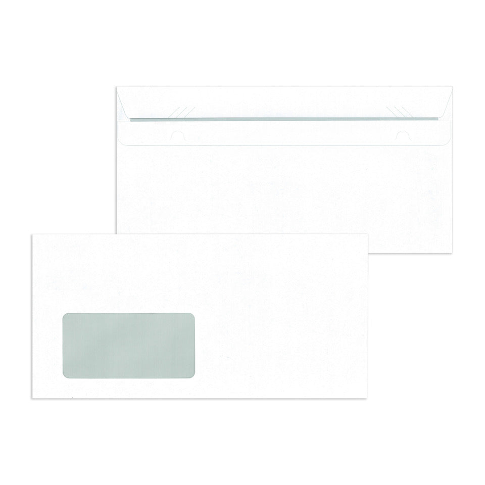 Briefumschlag mit Fenster, DIN lang, 80g/m², selbstklebend, 1000 Stück, weiß MAILMEDIA 30005390