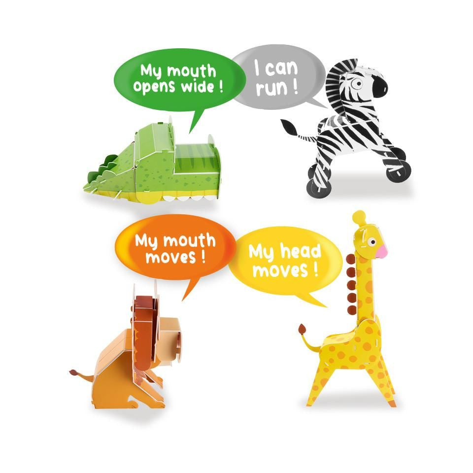 Minipuzzle 3-D Safari, sortiert TRENDHAUS 966988