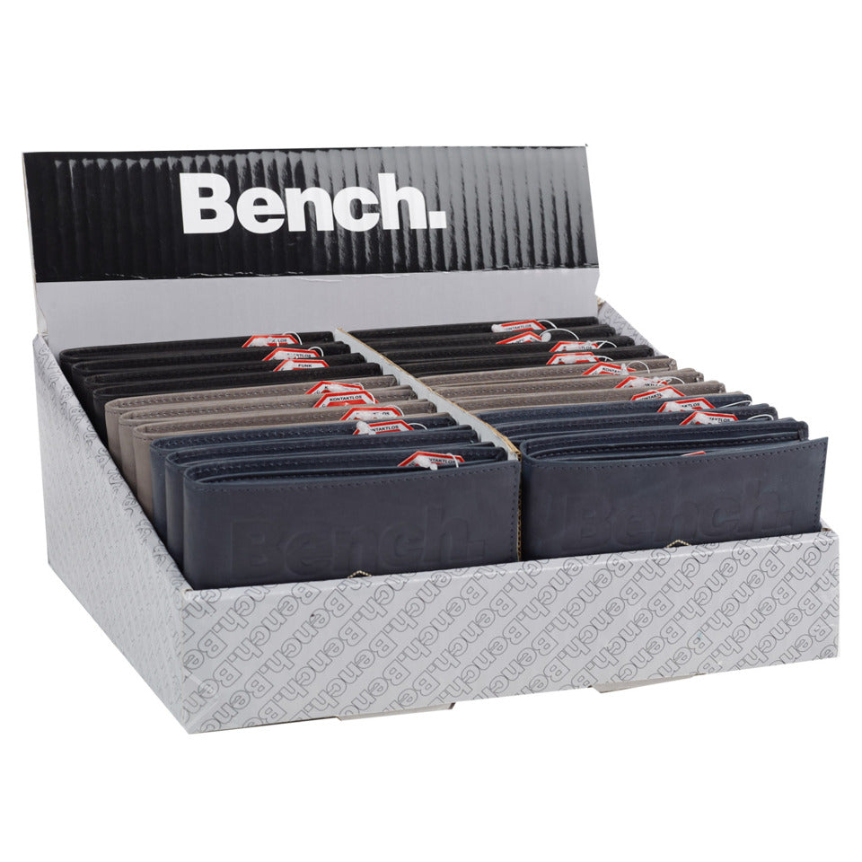 Geldbörse, RFID, Echtleder, sortiert BENCH 92215