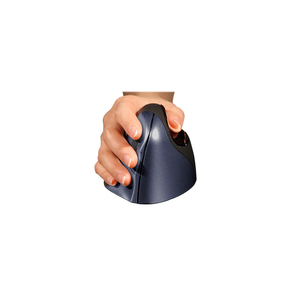 Maus Evoluent4 Wireless - Rechtshänder, 6 Tasten, 2600dpi, schwarz/blau BAKKERELKHUIZEN BNEEVR4W