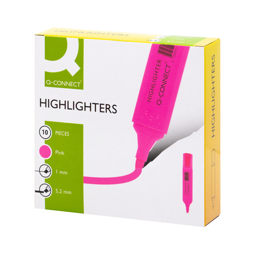 Textmarker, 1 - 5,2 mm, rosa Q-CONNECT KF01112 Q-CONNECT KF01112 1,0-5,2mm