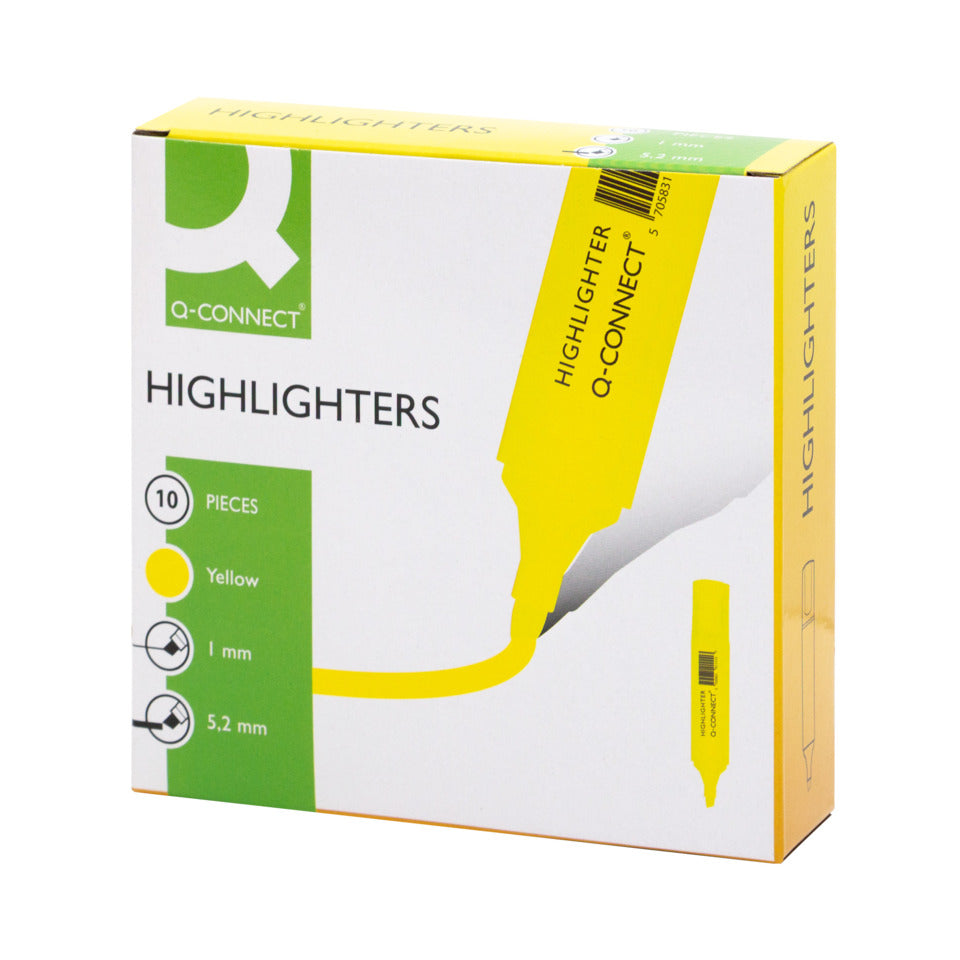 Textmarker, 1 - 5,2 mm, gelb Q-CONNECT KF01111 Q-CONNECT KF01111 1,0-5,2mm