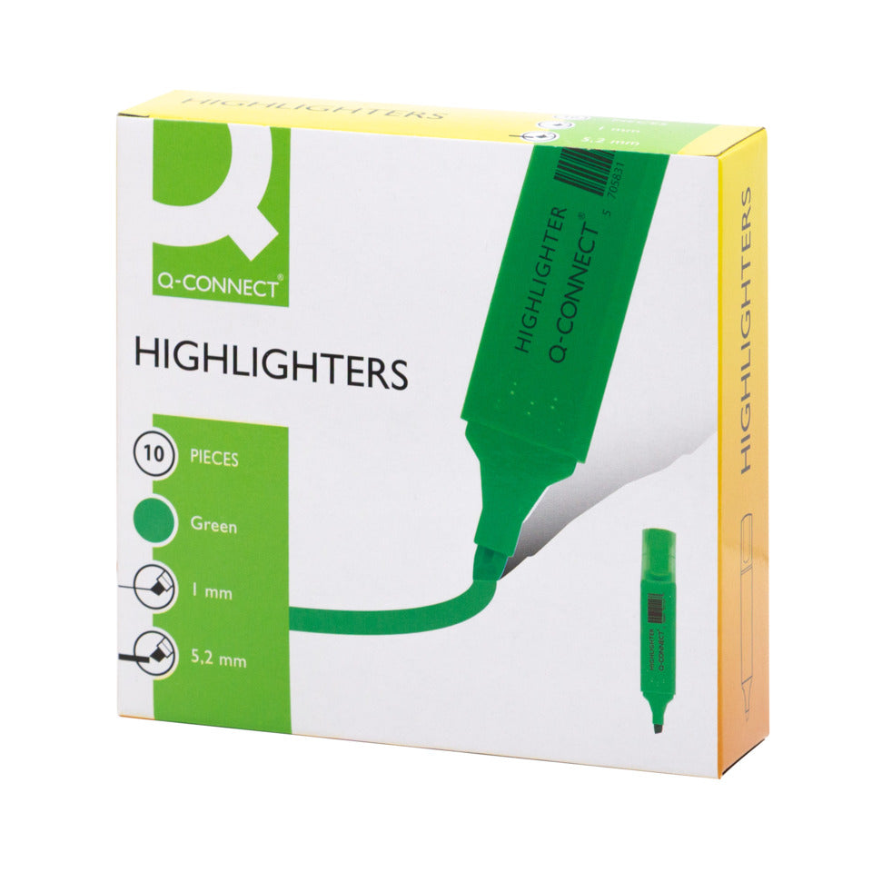 Textmarker, 1 - 5,2 mm, grün Q-CONNECT KF01113 Q-CONNECT KF01113 1,0-5,2mm