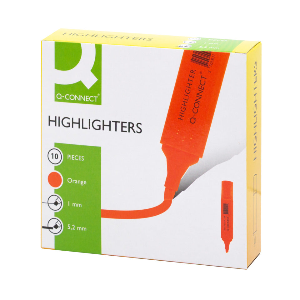 Textmarker, 1 - 5,2 mm, orange Q-CONNECT KF01115 Q-CONNECT KF01115 1,0-5,2mm