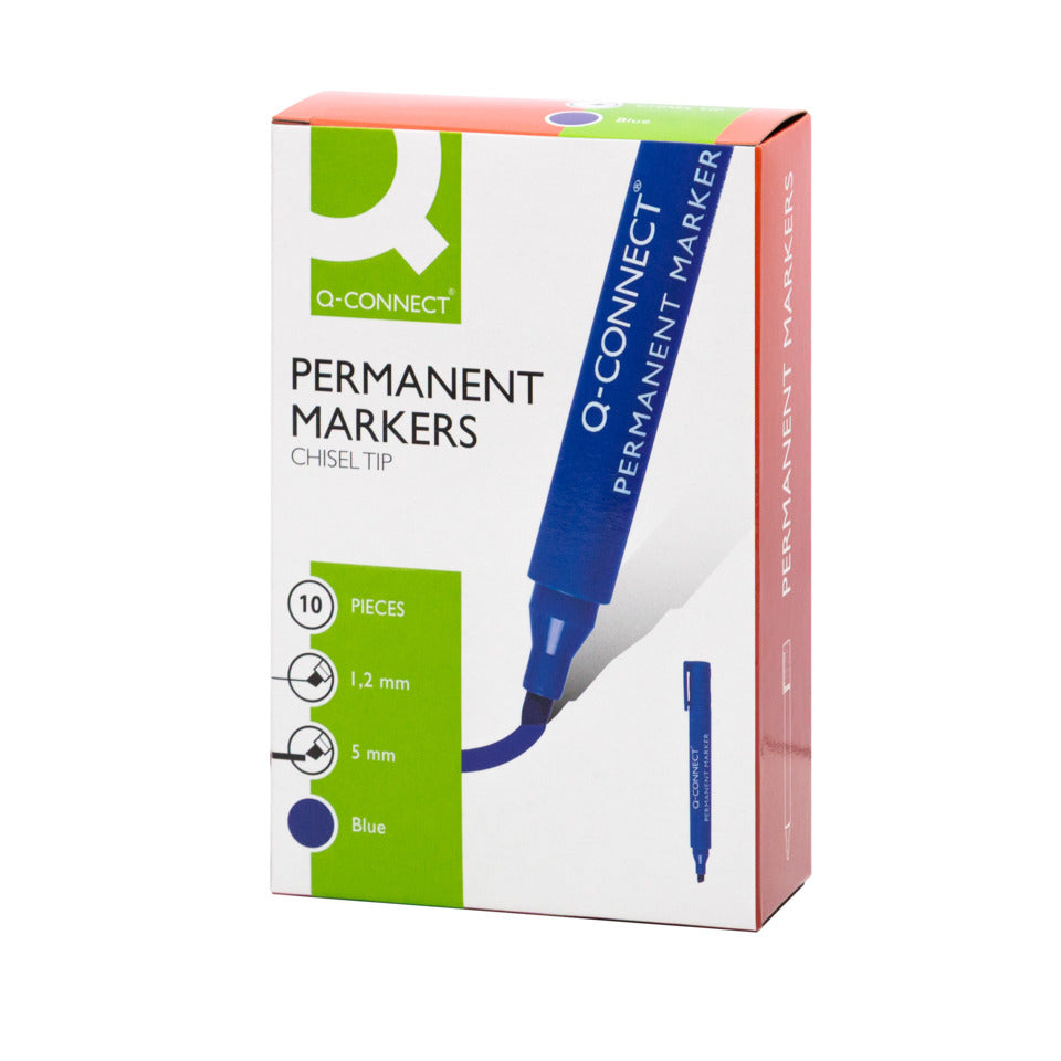 Permanentmarker, M, Keilspitze, 1,2-5mm, blau Q-CONNECT KF26043 Q-CONNECT KF26043 Keilspitze