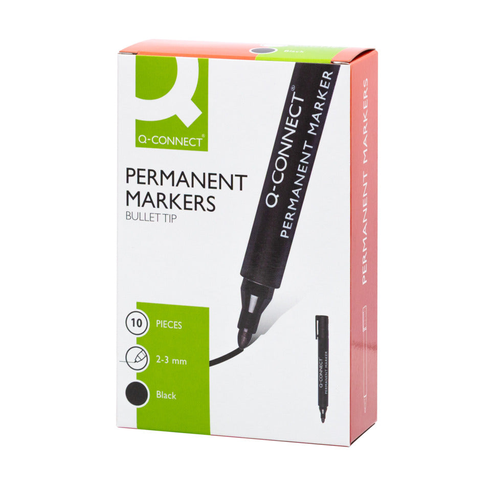 Permanentmarker M, Rundspitze, 2-3mm, schwarz Q-CONNECT KF26045 Q-CONNECT KF26045 Rundspitze