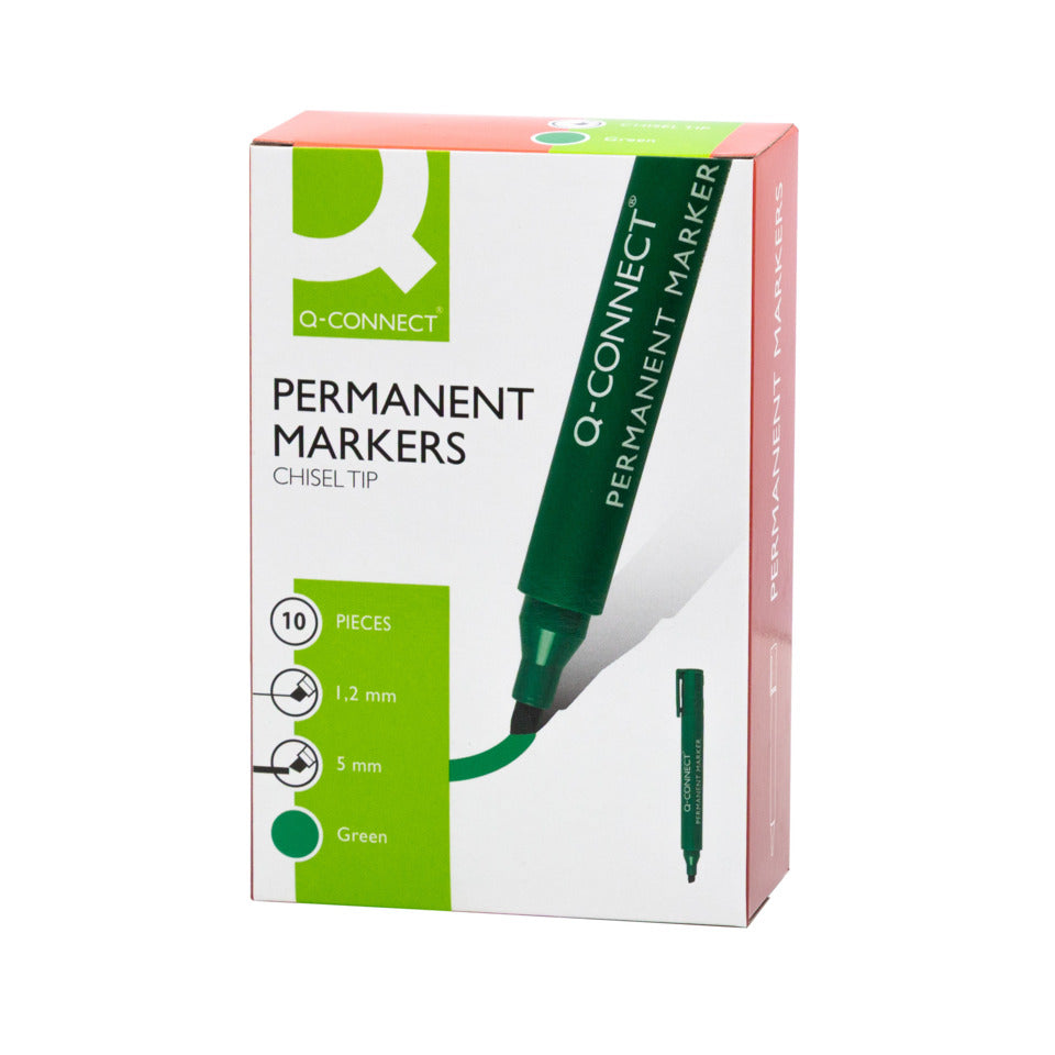 Permanentmarker, M, Keilspitze, 1,2-5mm, grün Q-CONNECT KF01774 Q-CONNECT KF01774 Keilspitze