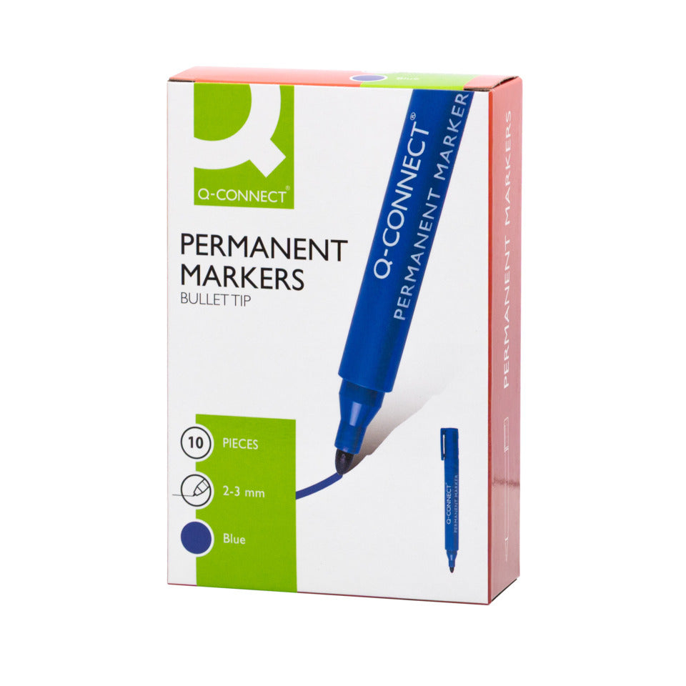 Permanentmarker, M, Rundspitze, 1,2-5mm, blau Q-CONNECT KF26046 Q-CONNECT KF26046 Rundspitze