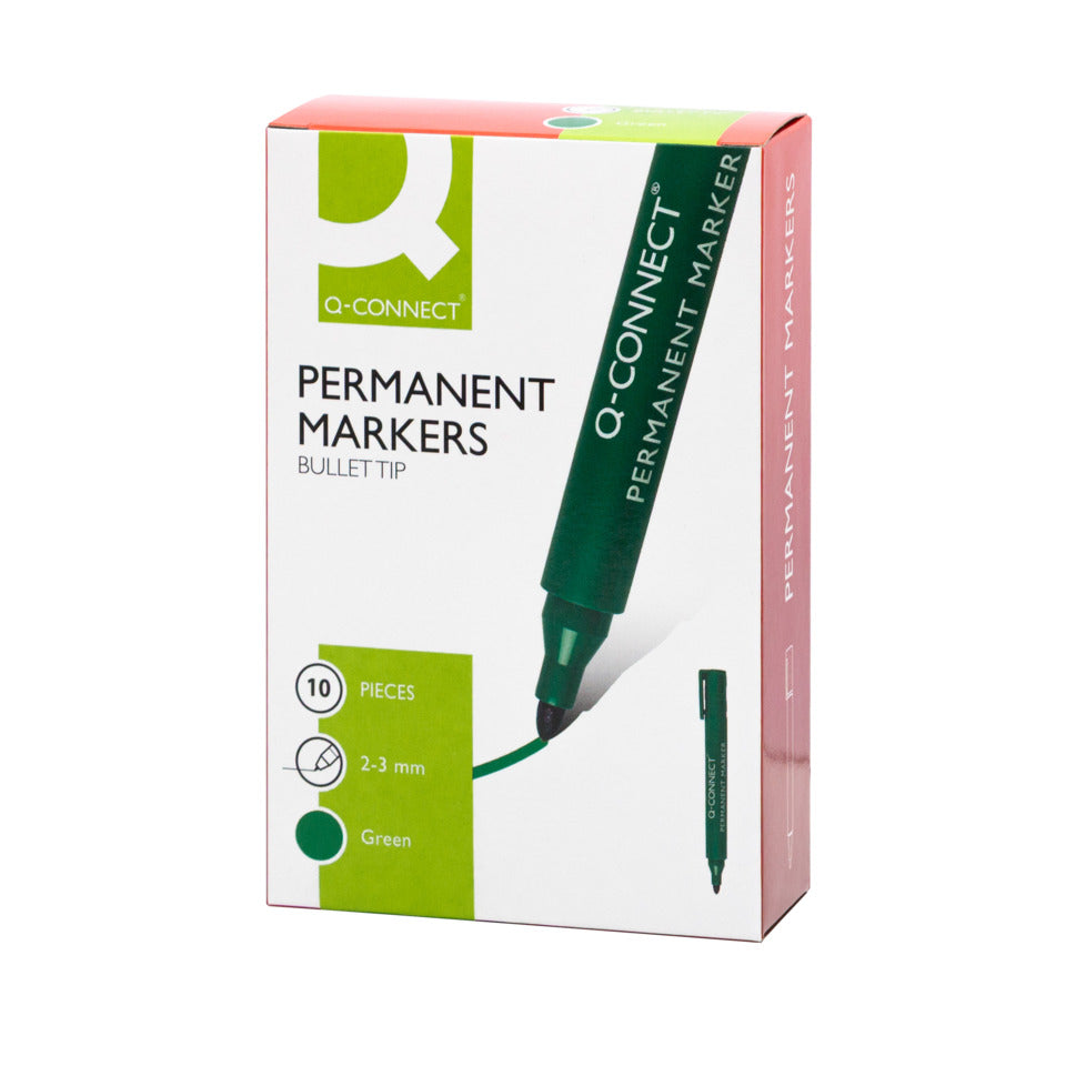 Permanentmarker, Rundspitze, 2-3mm, grün Q-CONNECT KF01773 Q-CONNECT KF01773 Rundspitze