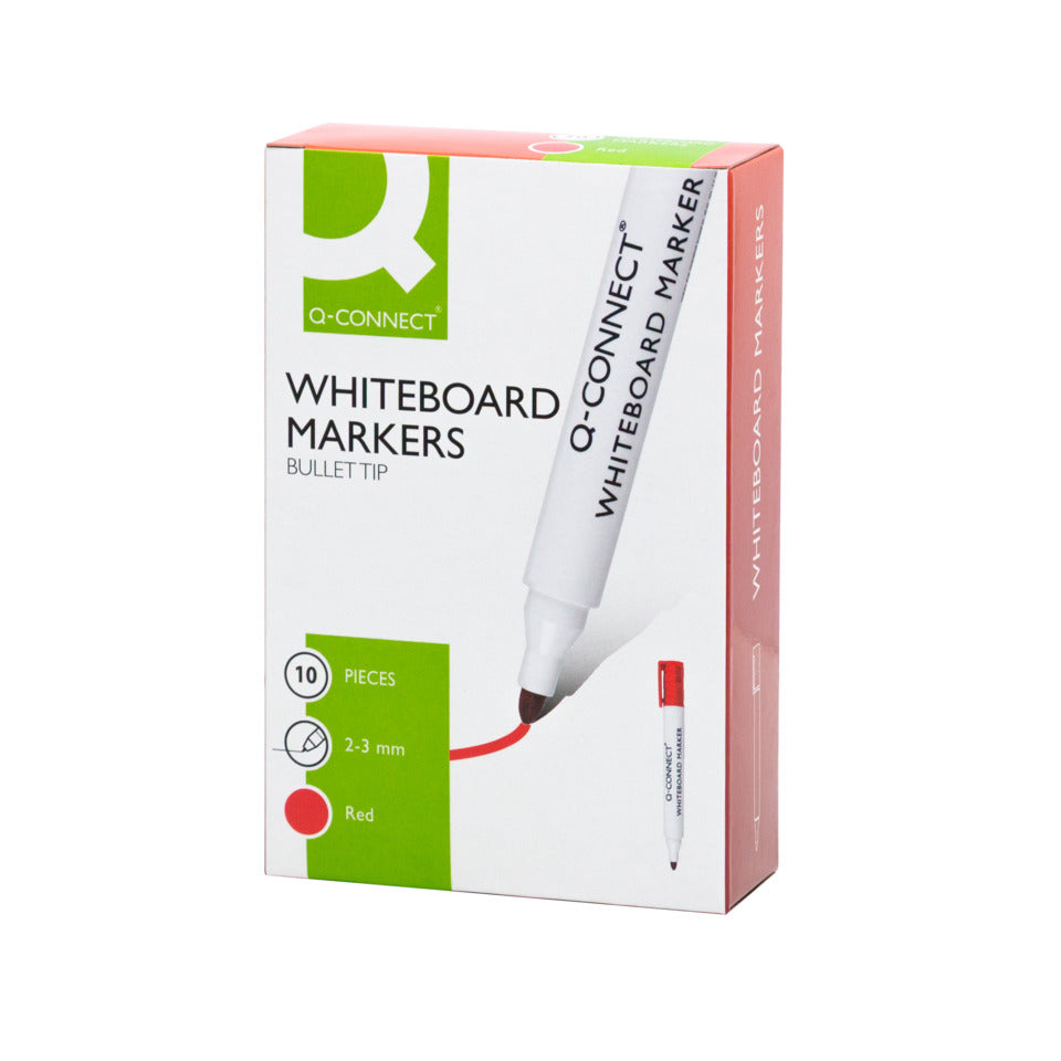 Whiteboardmarker, 2-3mm, Rundspitze, rot Q-CONNECT KF26037 Q-CONNECT KF26037 Rundspitze
