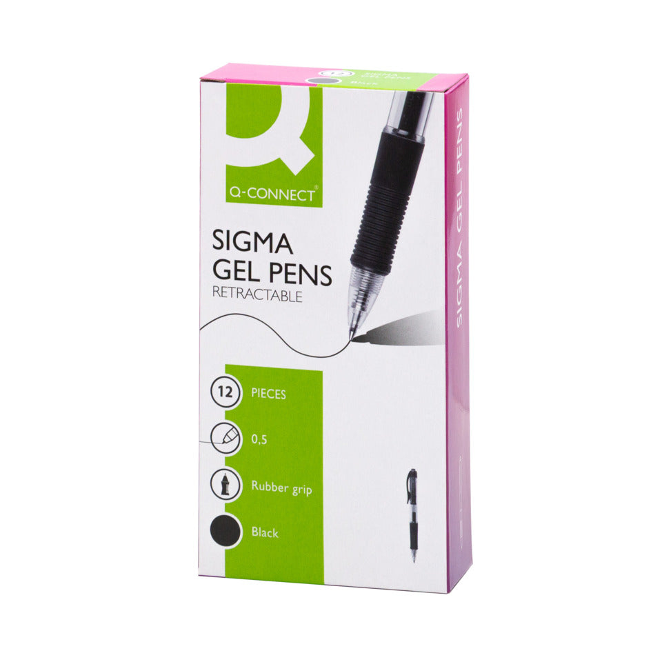 Gelschreiber Sigma 0,5 mm schwarz Q-CONNECT KF00381