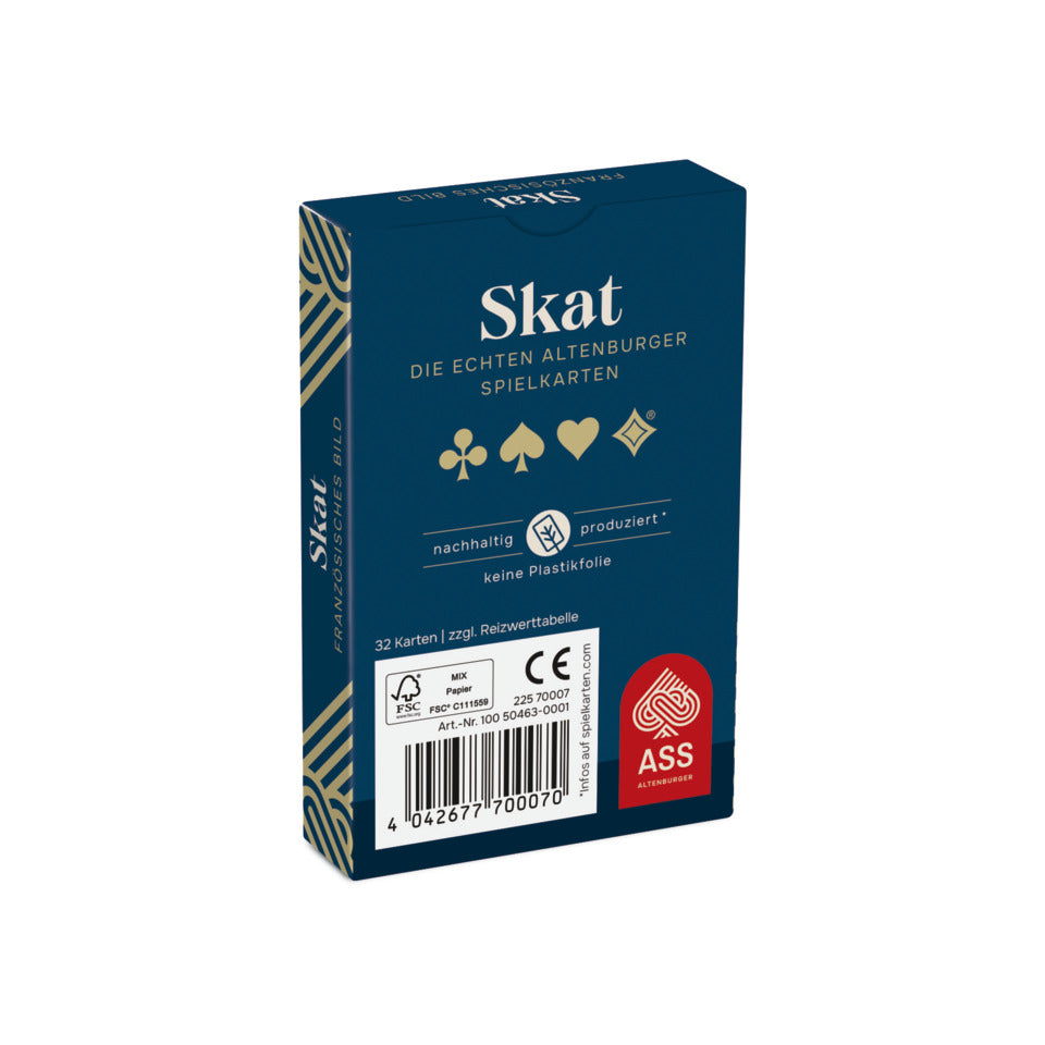 Spielkarten Skat Leinen - Französisches Bild ASS 10050463-0001 ASS 10050463-0001 i.Faltschachtel
