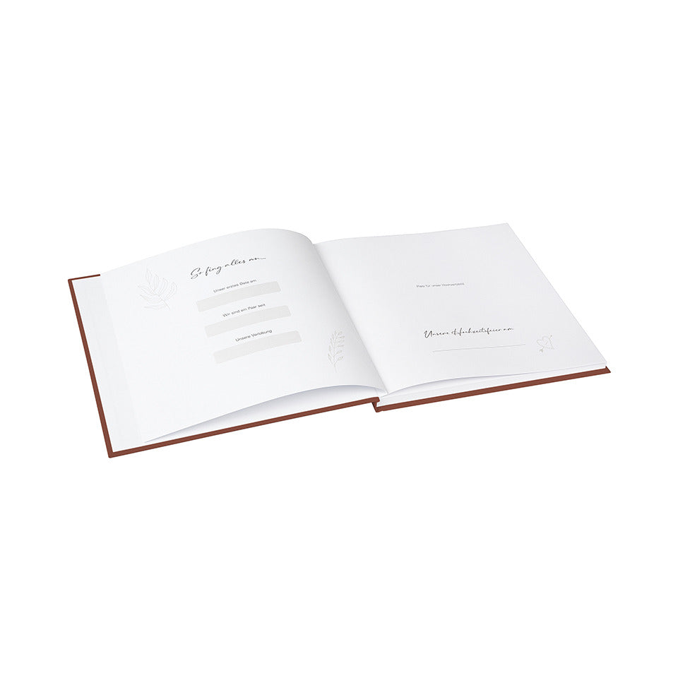 Hochzeits-Gästebuch Blütenliebe, 24,5 x 22,5 cm, 100 Seiten, bordeaux GOLDBUCH 50 043 GOLDBUCH 50 043 24,5x22,5cm