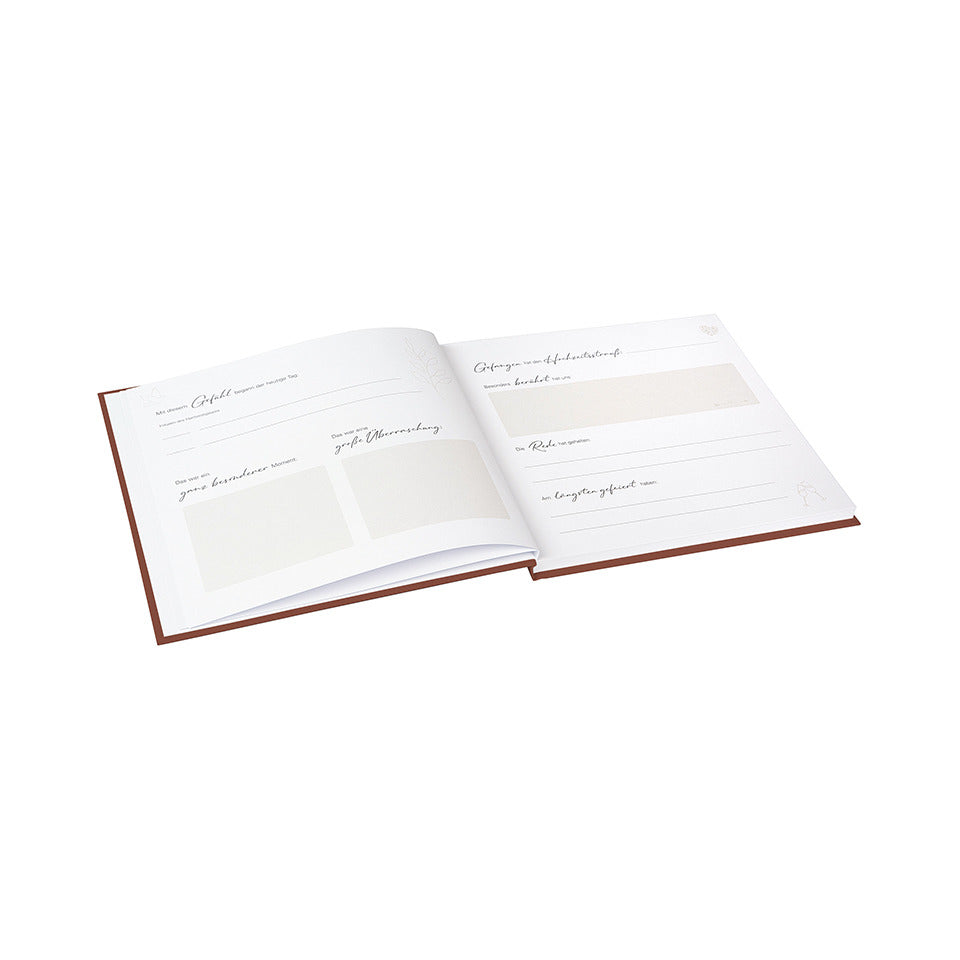 Hochzeits-Gästebuch Blütenliebe, 24,5 x 22,5 cm, 100 Seiten, bordeaux GOLDBUCH 50 043 GOLDBUCH 50 043 24,5x22,5cm