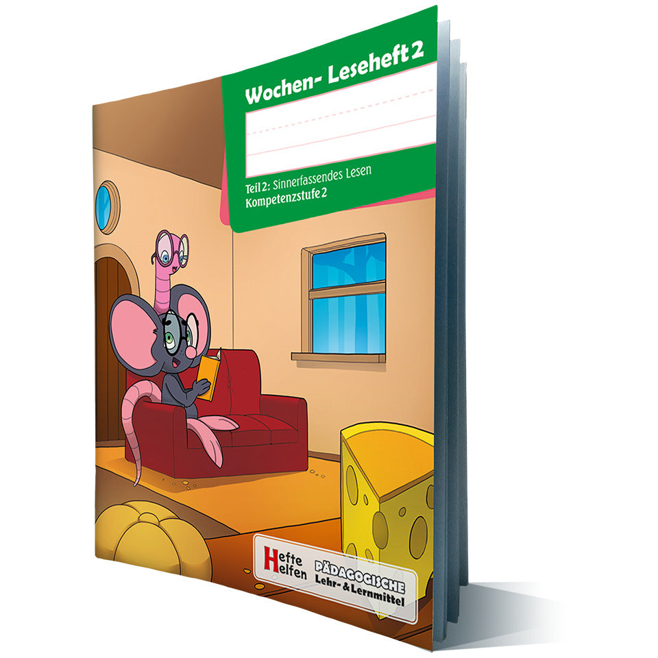 Wochen-Leseheft 2 Kompetenzstufe 2 - Teil 2, Quart, 48 Seiten HEFTE HELFEN 4002-0495 HEFTE HELFEN 4002-0495 Teil2 48Seiten