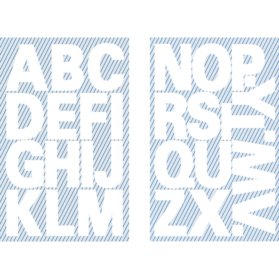 Buchstabenetiketten A-Z, 54 Stück, weiß AVERY ZWECKFORM 3786 ZWECKFORM 3786 25 mm wetterfest