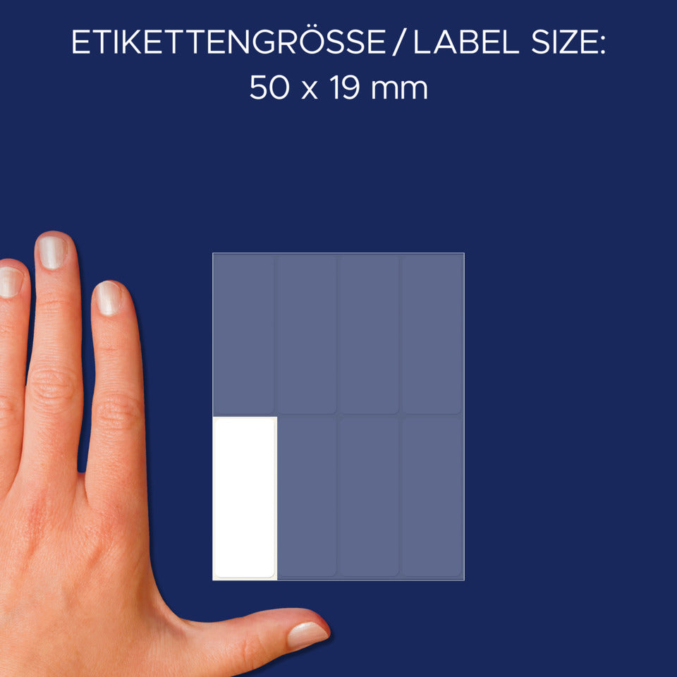 Vielzwecketiketten, 50x19mm, 48 Stück, weiß AVERY ZWECKFORM 3079