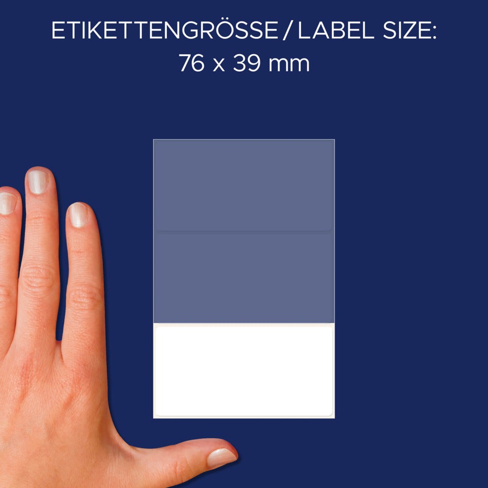 Vielzwecketiketten, 76x39mm, 18 Stück, weiß AVERY ZWECKFORM 3081