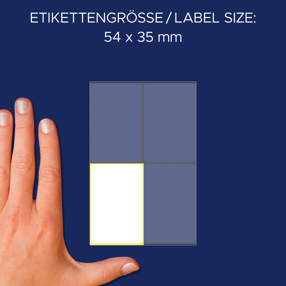 Vielzwecketiketten, 54x35mm, 24 Stück, weiß AVERY ZWECKFORM 3087
