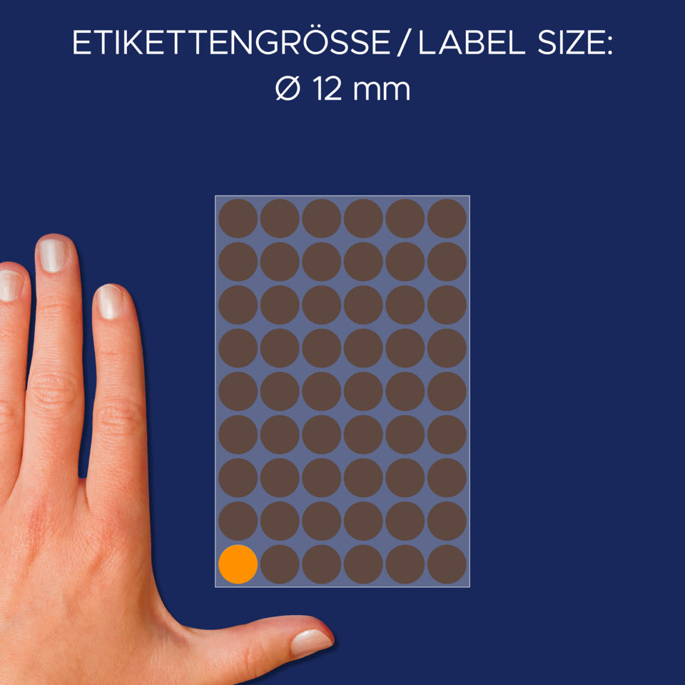 Markierungspunkte, Ø12mm, 270 Stück, leuchtorange AVERY ZWECKFORM 3148 ZWECKFORM 3148 permanent haftend