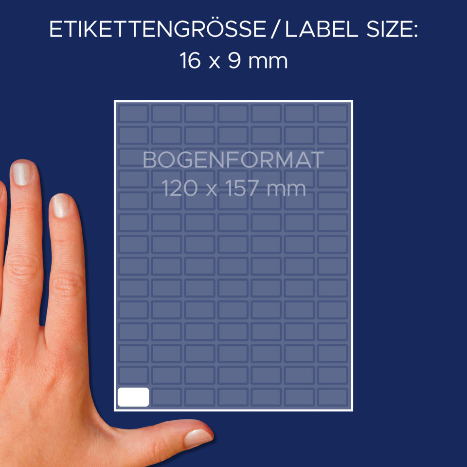 Vielzwecketiketten, 16x9mm, 2646 Stück, weiß AVERY ZWECKFORM 3311