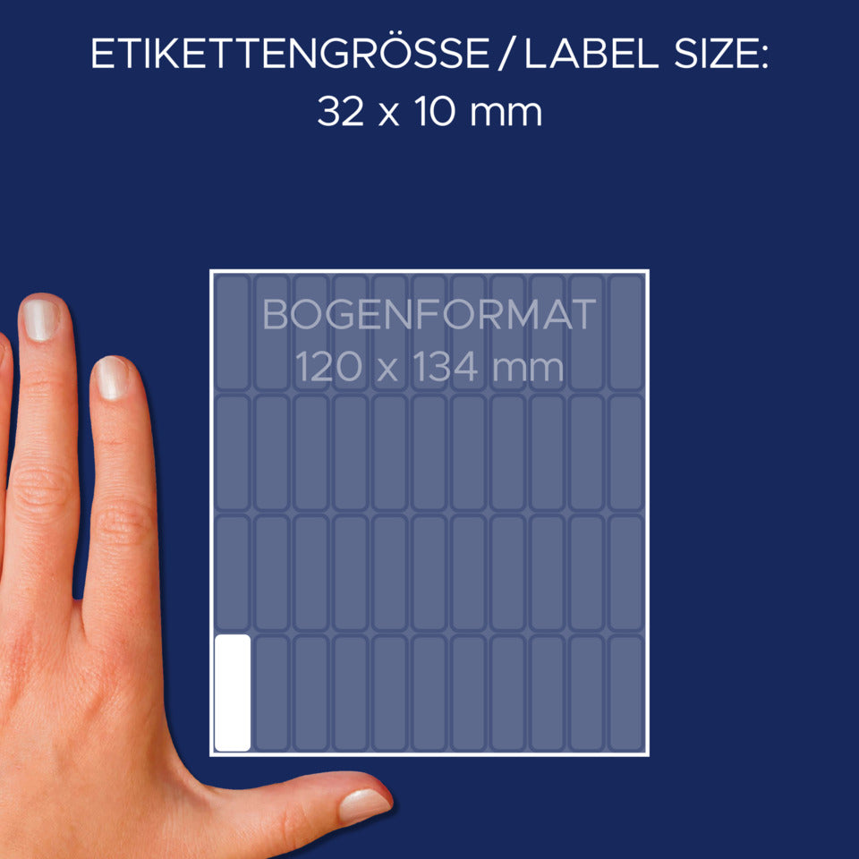Vielzwecketiketten, 32x10mm, 1144 Stück, weiß AVERY ZWECKFORM 3320