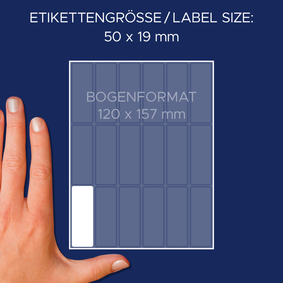 Vielzwecketiketten, 50x19mm, 486 Stück, weiß AVERY ZWECKFORM 3327