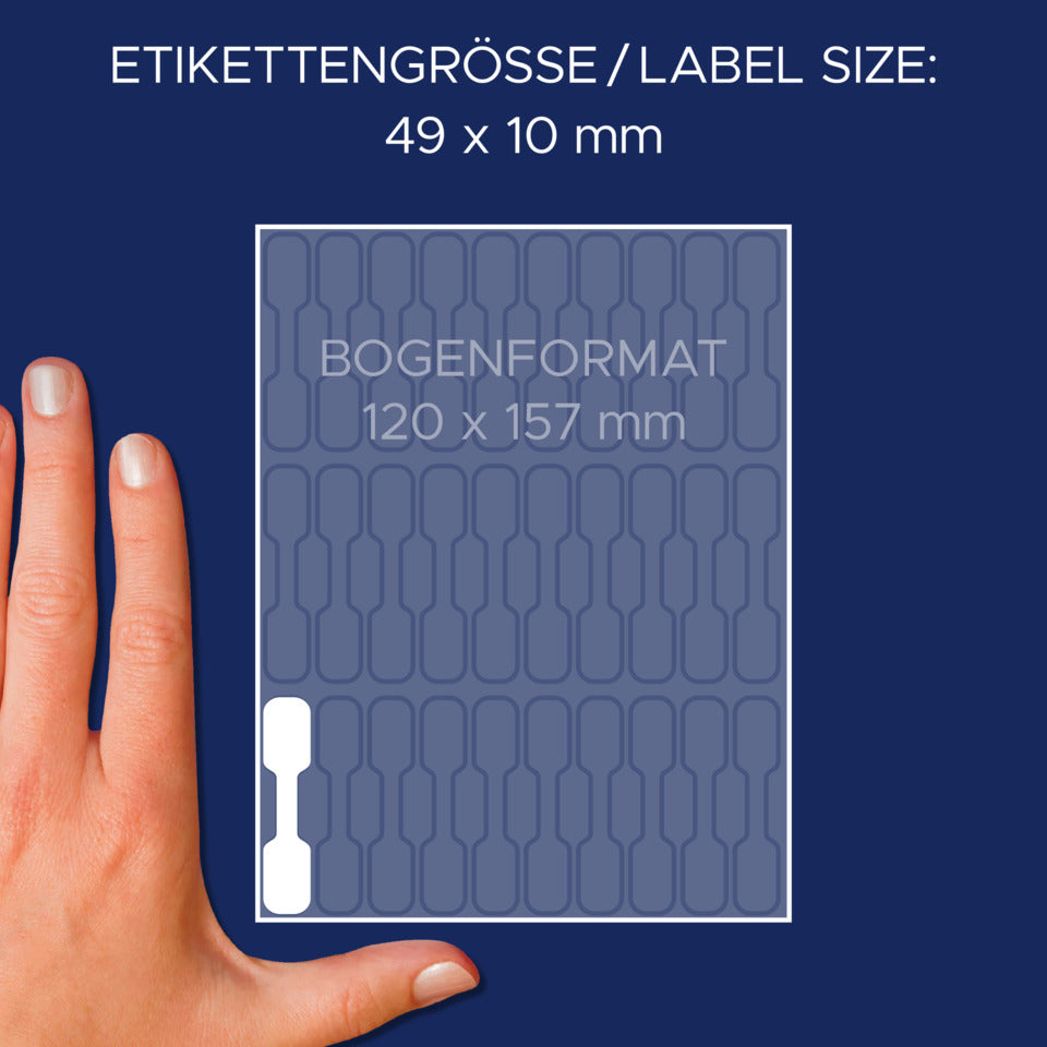 Preis-Etiketten, 49x10mm, 930 Stück, weiß AVERY ZWECKFORM 3335