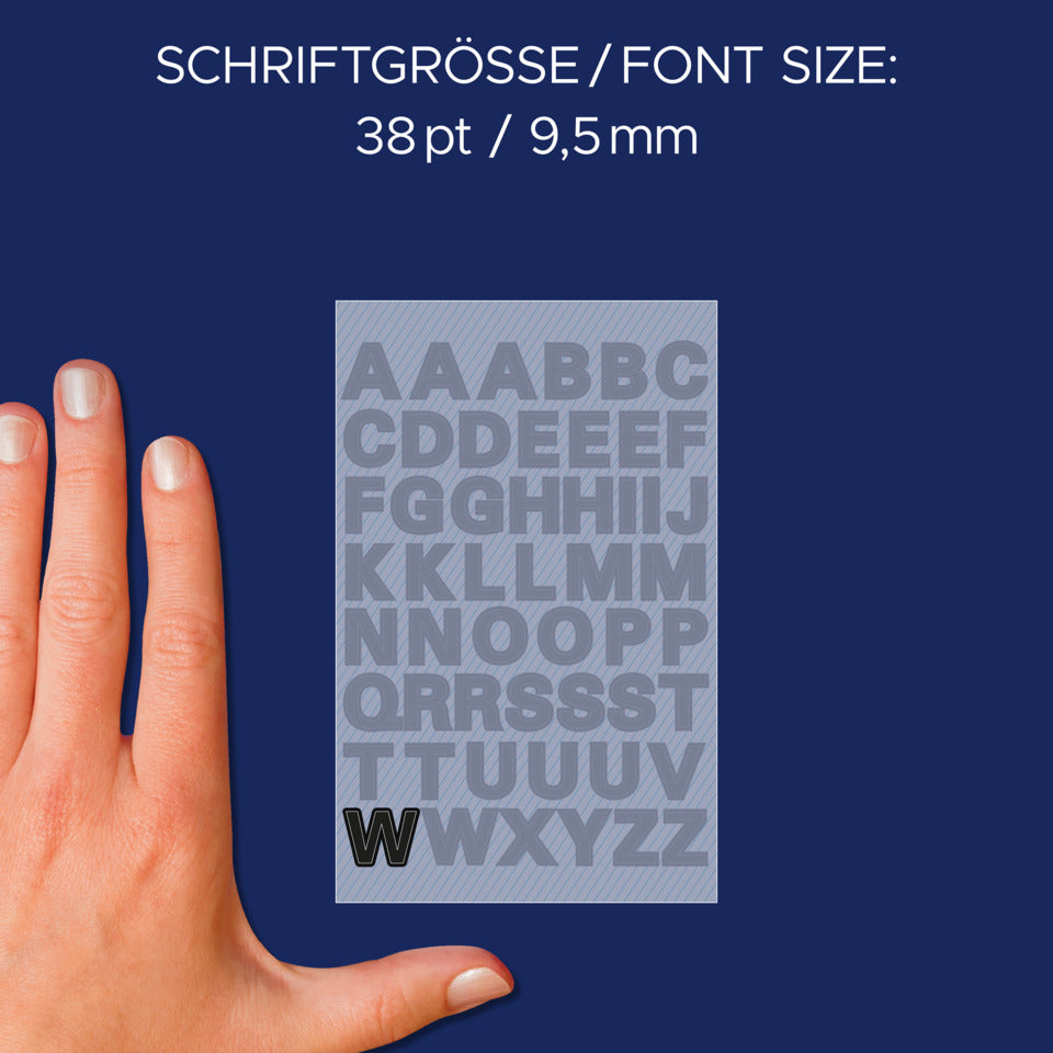 Buchstabenetiketten A-Z, 104 Stück, schwarz AVERY ZWECKFORM 3780 ZWECKFORM 3780  9,5 mm wetterfest