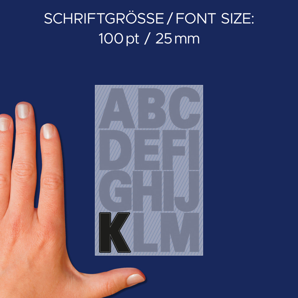 Buchstabenetiketten A-Z, 54 Stück, schwarz AVERY ZWECKFORM 3784 ZWECKFORM 3784   25 mm wetterfest