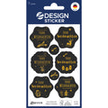 Weihnachtssticker Frohe Weihnachten, 8 Stück AVERY ZWECKFORM 52099 Z-DESIGN 52099 schwarz/gold