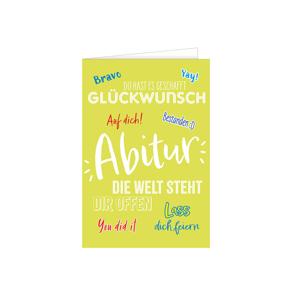 Karte zum bestandenen Abitur, 11,5 x 17 cm HANRA 64-10018 HANRA 64-10018 Bild