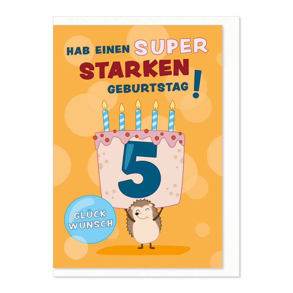 Geburtstagskarte Kinder Zahl 5 KOMMA³ 05-040 KOMMA³ 05-040 Bild