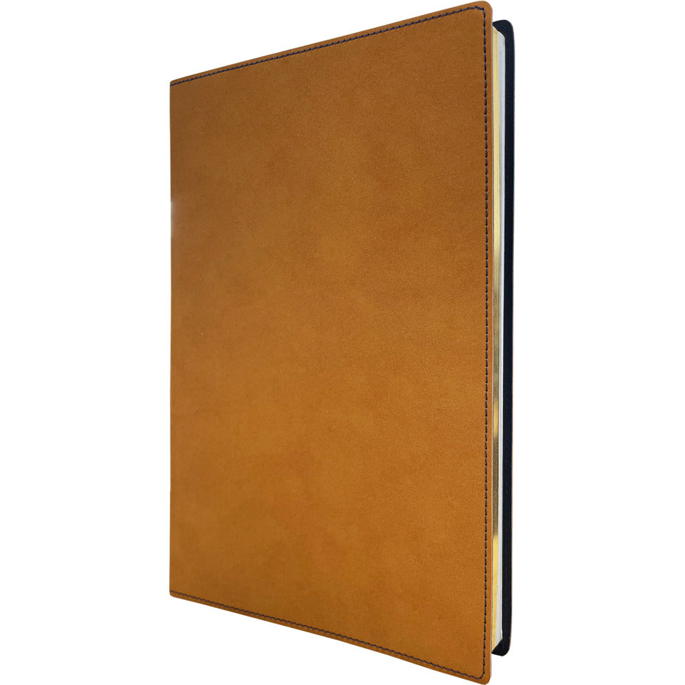Notizbuch, 17 x 24 cm, 96 Blatt, kariert, cognac DENKZETTEL R28K-932 DENKZETTEL ALCANTARA R28K-932