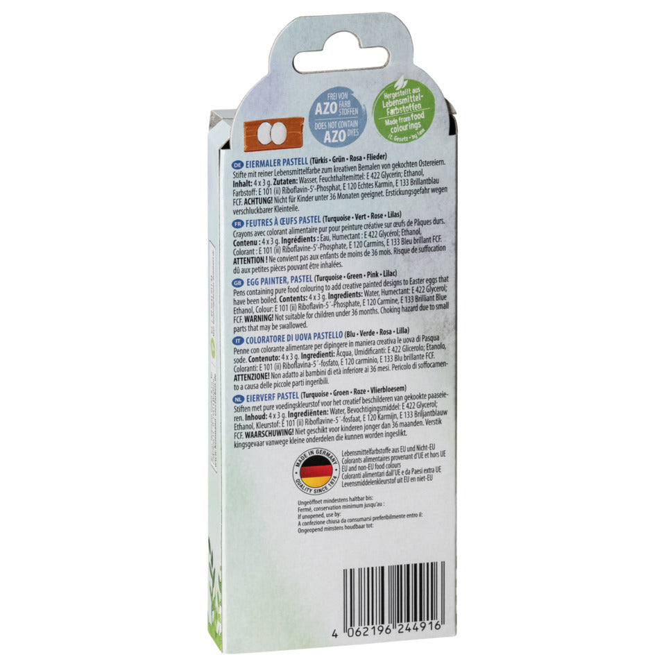 Ostereier Eiermaler pastell - 4 Farben, sortiert HEITMANN EIERFARBEN 1024491