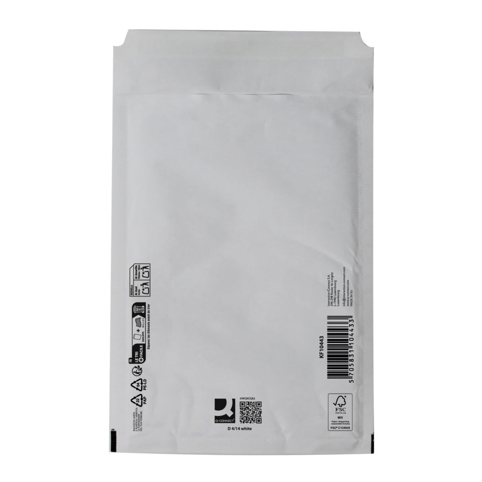 Luftpolstertasche D 4/14 für A5, 180 x 265 mm, weiß Q-CONNECT KF10443 Q-CONNECT KF10443 Innengr.180x265mm