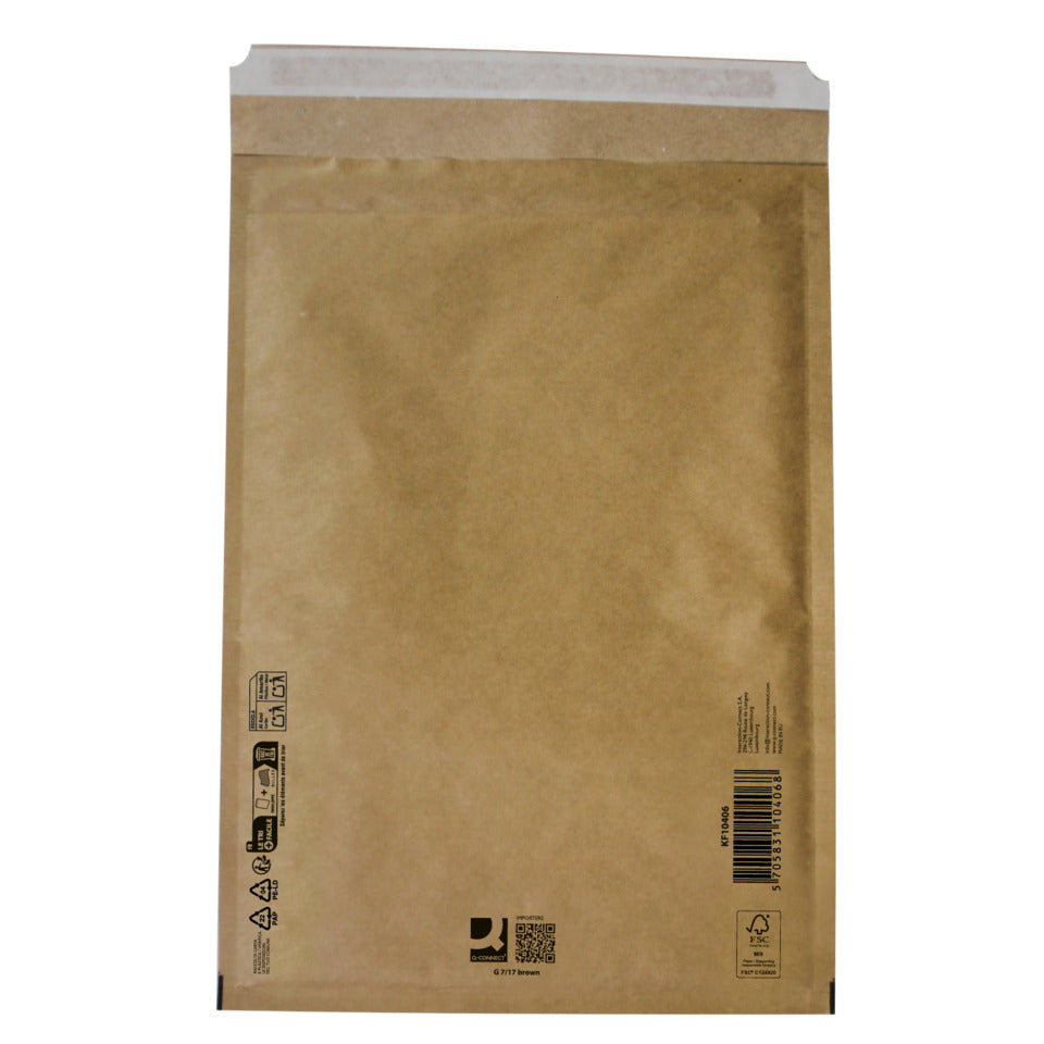 Luftpolstertasche G 7/17 für A4, 230 x 340 mm, braun Q-CONNECT KF10406 Q-CONNECT KF10406 Innengr.230x340mm
