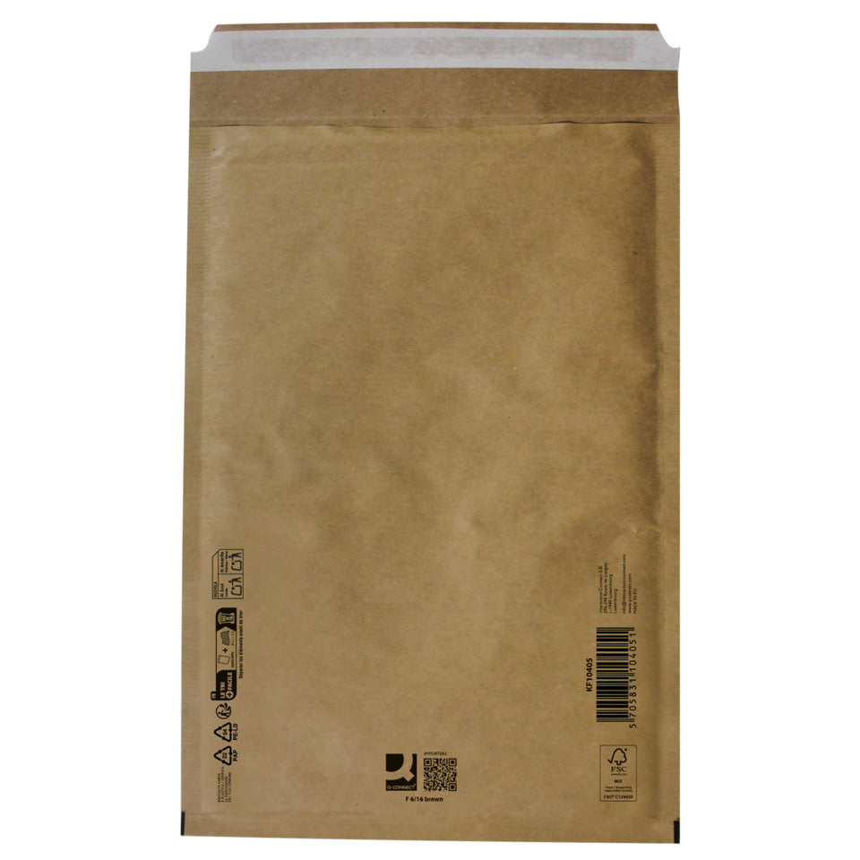 Luftpolstertasche F 6/16, 220 x 340 mm, braun Q-CONNECT KF10405 Q-CONNECT KF10405 Innengr.220x340mm