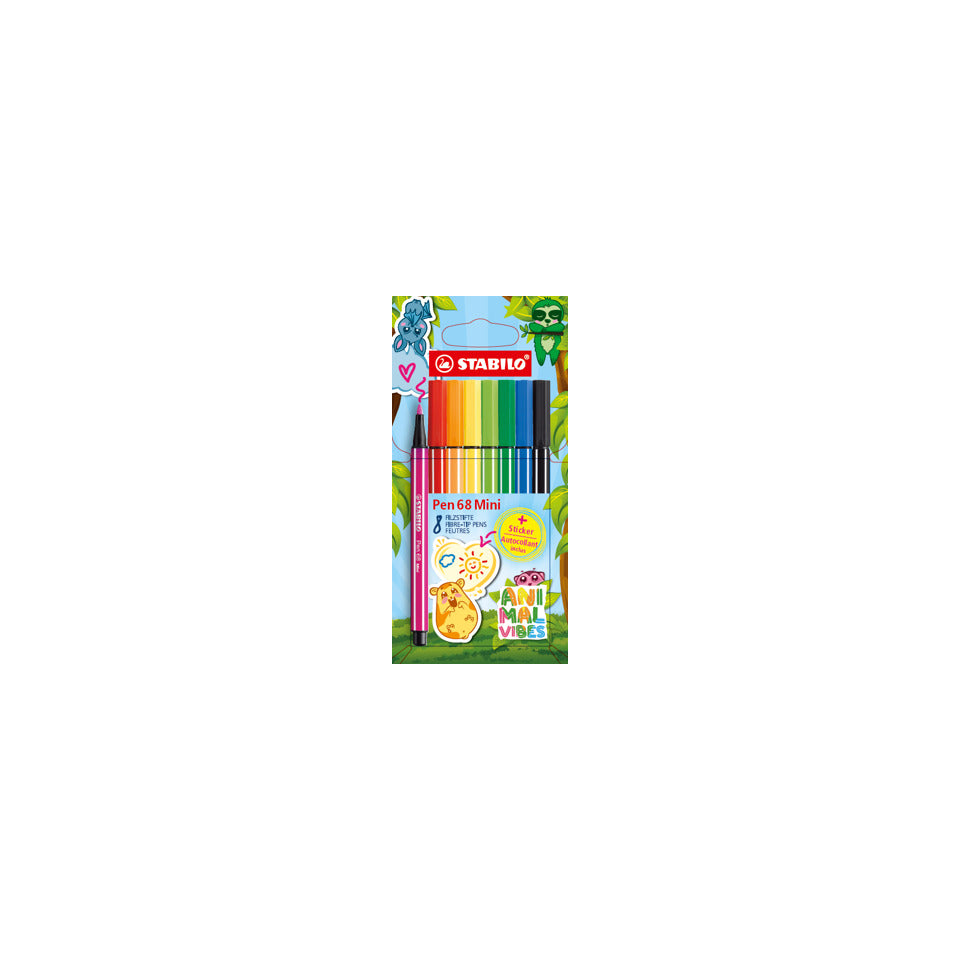 Faserschreiberetui Pen68 Animal Vibes Mini STABILO 668/8-07 STABILO 668/8-07 Animal Vibes