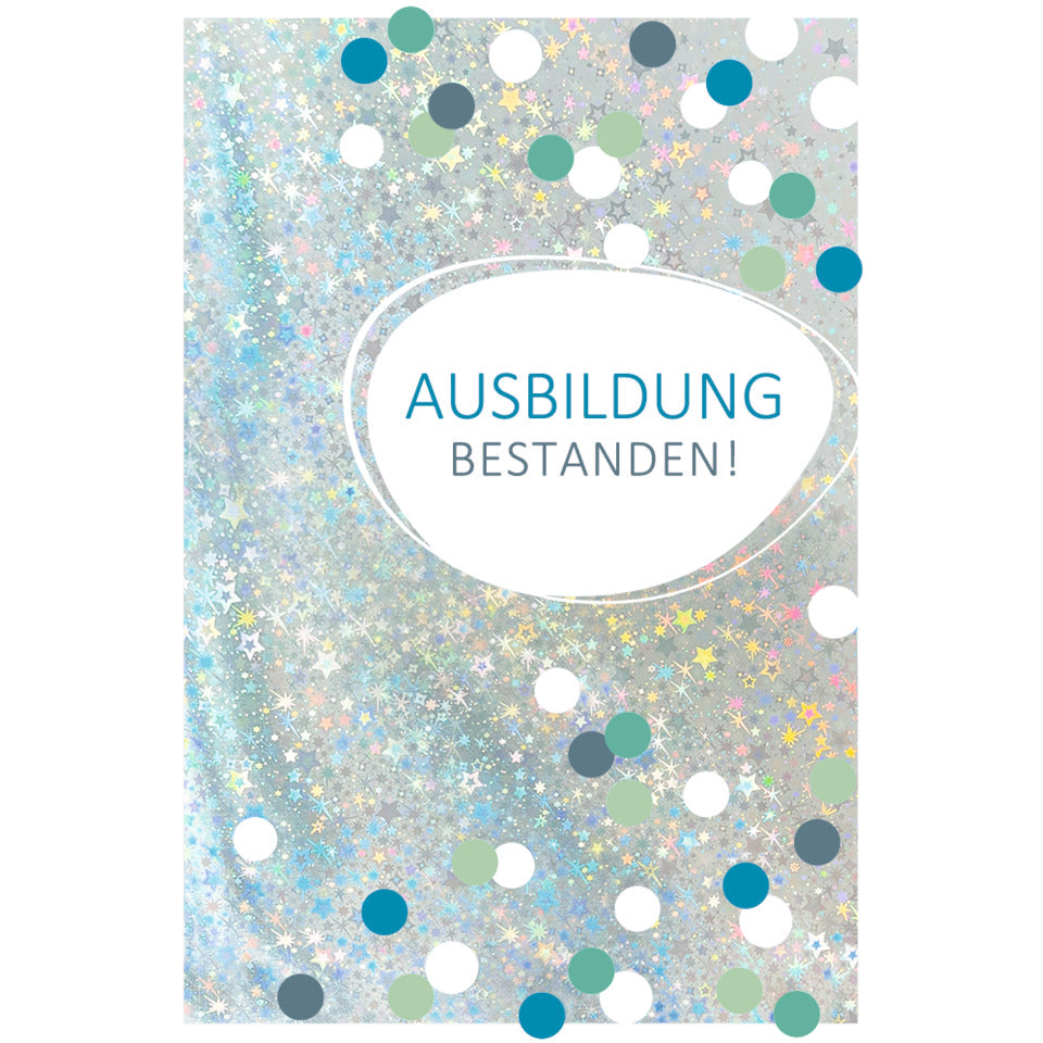 Glückwunschkarte zur bestandene Ausbildung, 11,5 x 17 cm  60-6712 60-6712 Schrift