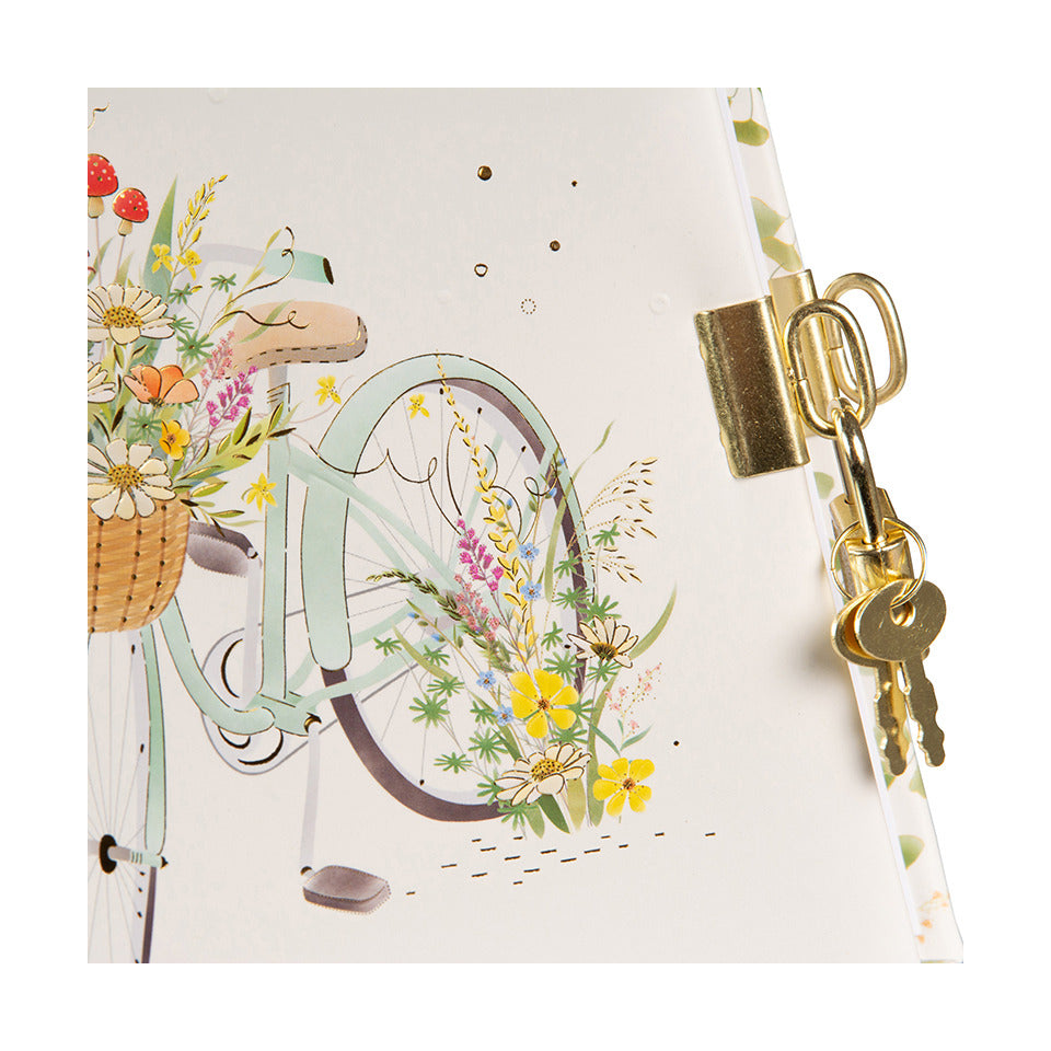 Tagebuch mit Schloss Flowery Bike, 16,5 x 16,5 cm TURNOWSKY 44 051 TURNOWSKY 44 051 16,5x16,5cm