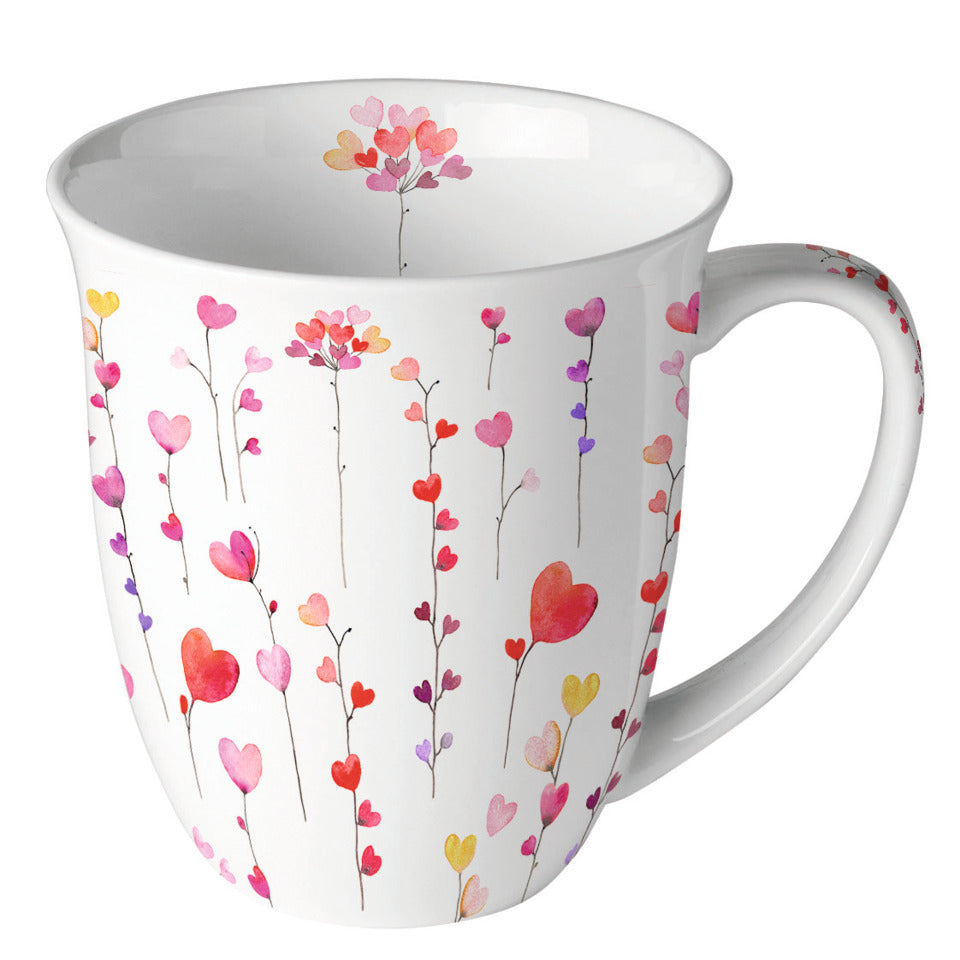 Kaffeebecher Herzen Girlanden, 0,4 l AMBIENTE 18418125
